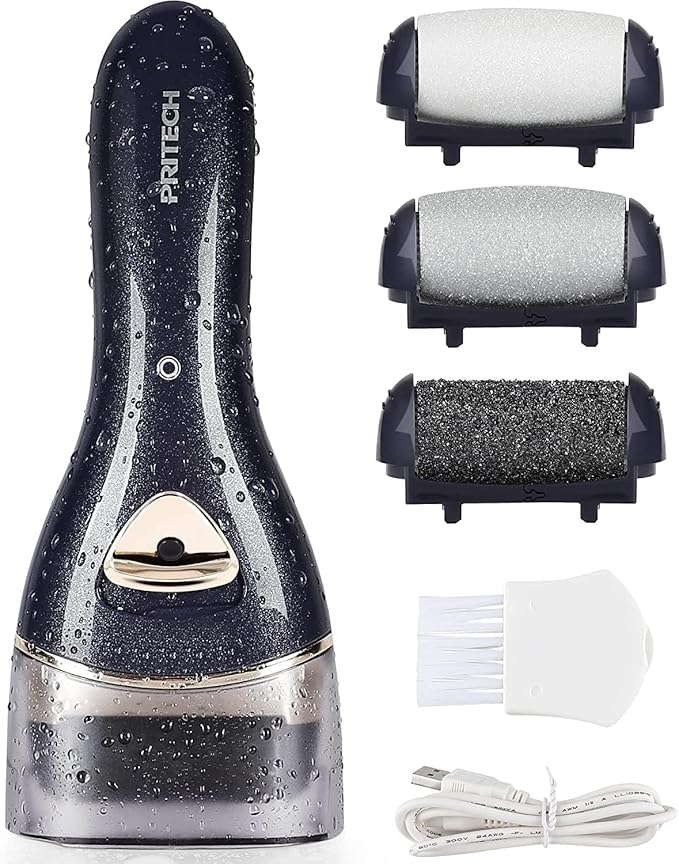 Electric Foot Callus Removers Rechargeable, Portable Electronic Foot File Pedicure Tools, Electric Callus Remover Foot Scrubber Kit, Professional Foot Care Ideal Gift for Dead, Hard Cracked Dry Skin