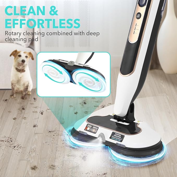 S7001 Upgraded Steam&Scrub Mop Pads for Shrak,S8201 S8001 S7000 S7201 S7000AMZ S7005 S7020 S7001C All-in-One Hard Floor Steam Mop (6Green-Without snap Fastener)