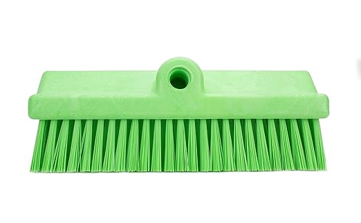SPARTA 40423EC75 Plastic Floor Scrub Brush, Wall Brush, Equipment Brush With Nonabsorbent Bristles For Industrial Kitchens, Hospitals, Commercial Cleaning, 4 Inches, Lime