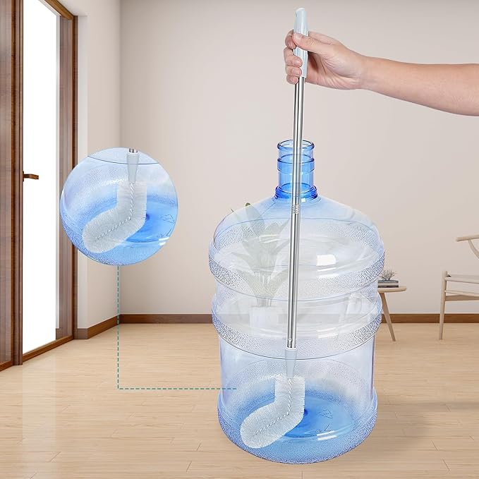 3 Gallon and 5 Gallon Water jug Cleaning Brush, Extra Long Water Bottle Carboy Brush