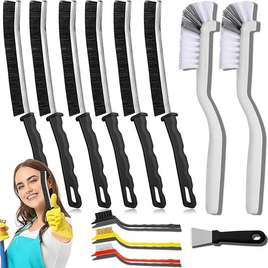 6Pcs Hard Bristle Crevice Cleaning Brush - Thin Gap, Small, Grout, Kitchen, Toilet, Bathroom, Sink, Window Cleaning Tools