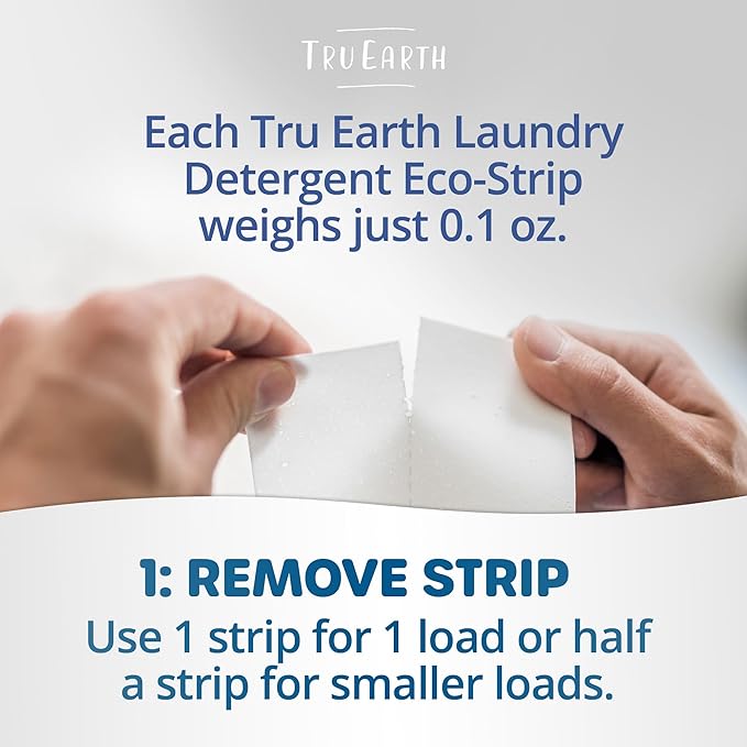 Tru Earth Platinum - Heavy Duty Laundry Detergent Sheets - Up to 128 Loads (64 Count), Fragrance Free - Ultra-Concentrated - Eco-Friendly Laundry Sheets