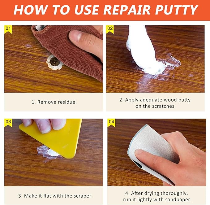 Wood Furniture Repair Kit, 18 Colors Wood Filler Putty, Hardwood Laminate Floor Repair Kit Touch Up Paint Restore Scratch, Cracks, Discoloration for Furniture, Door, Cabinet, Floor, Table Surface
