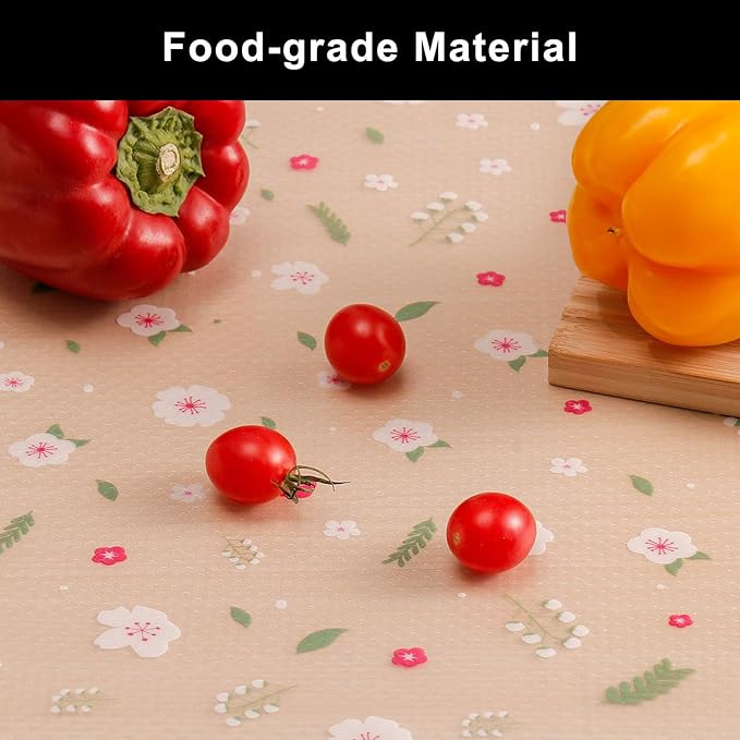 Cooyes Shelf Liner – Premium Non-Adhesive Cabinet & Drawer Liner for Kitchen – Waterproof Shelf Paper with Modern Pattern – Durable EVA Cabinet Mat – Easy to Cut （24" W x 240" L）