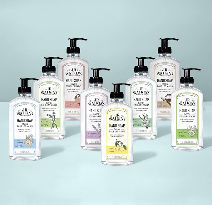 J.R. Watkins Gel Hand Soap, 3 Pack of 11 Fl Oz, Vanilla Mint