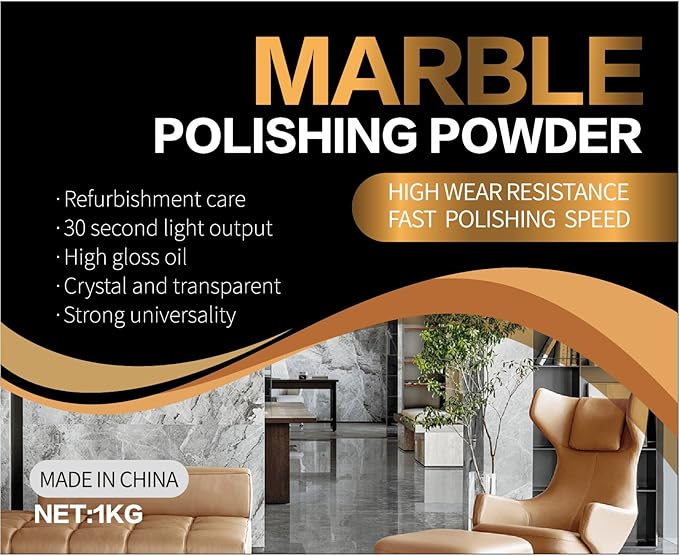 Marble Polishing Powder – for Granite, Marble & Stone Surfaces，Restores Shine & Removes Scratches，Professional Polish for Countertops, Floors & Walls，2.2LB (1 Piece)