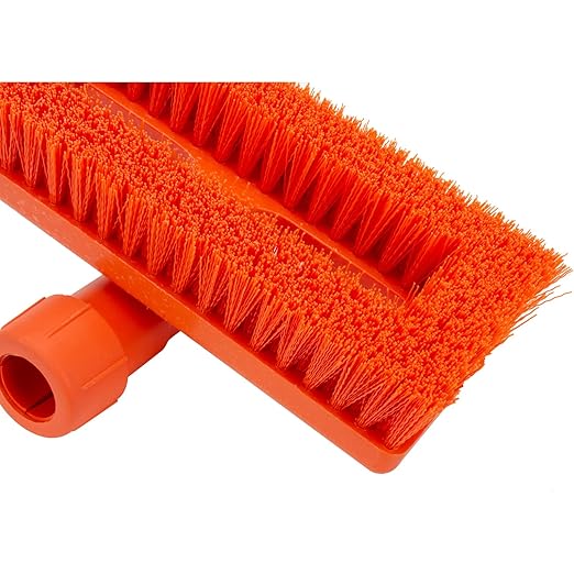 SPARTA 3638831EC24 Polyester Rectangle Scrub Brush, Floor Brush, Cleaning Brush With Swivel Head For Cleaning, 8 Inches, Orange