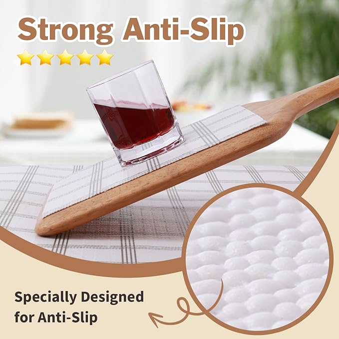 Shelf Liners for Kitchen Cabinets 12in x 10FT, Non Adhesive Drawer Liner White Square Thickened Shelf Liner Non-Slip Easy to Clean for Tool Box Refrigerator with Knife and Tape Measure