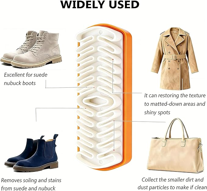 3PCS Suede Brush for Shoes,Suede Shoe Cleaner Kit, Suede Cleaning Brush for UGG Boots, Bags, Jacket, Purse, Sofa Care
