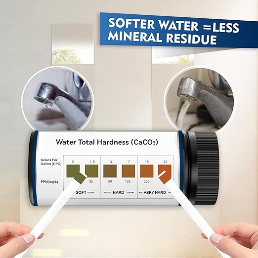 Water Hardness Test Kit-150 Strips Water Quality Testing for Drinking/Well Water, Softener,Hard, Dishwasher,Pool,Spa, 0-425 ppm
