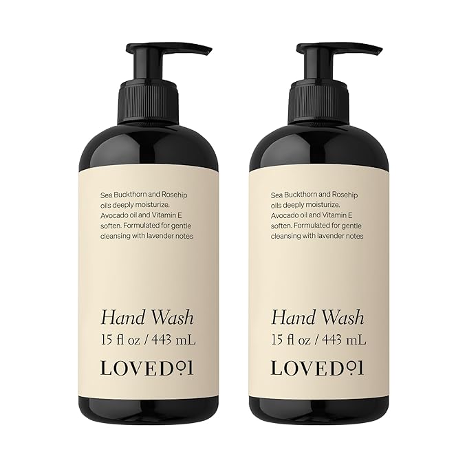Loved01 Hand Wash, John Legend Skincare, Liquid Hand Soap, Gentle & Hydrating, Cruelty-Free, Oprah's Favorite Things, Formulated with Nourishing Oils & Soft Lavender, 2-Pack (15 oz each)