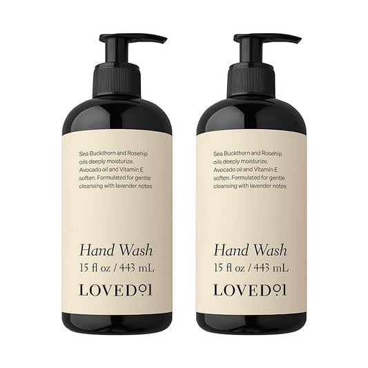Loved01 Hand Wash, John Legend Skincare, Liquid Hand Soap, Gentle & Hydrating, Cruelty-Free, Oprah's Favorite Things, Formulated with Nourishing Oils & Soft Lavender, 2-Pack (15 oz each)