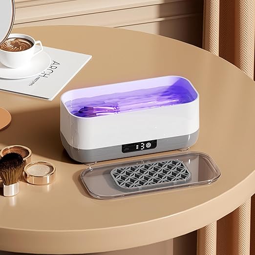 Ultrasonic Cleaner Machine – ABS 21x9.7x8.3cm 400ml | USB Rechargeable Retainer Cleaning Device Three Gear Deep Clean | Ultrasonic Cleaner For Dentures Jewelry Glasses Watches Braces And Daily Home Ca