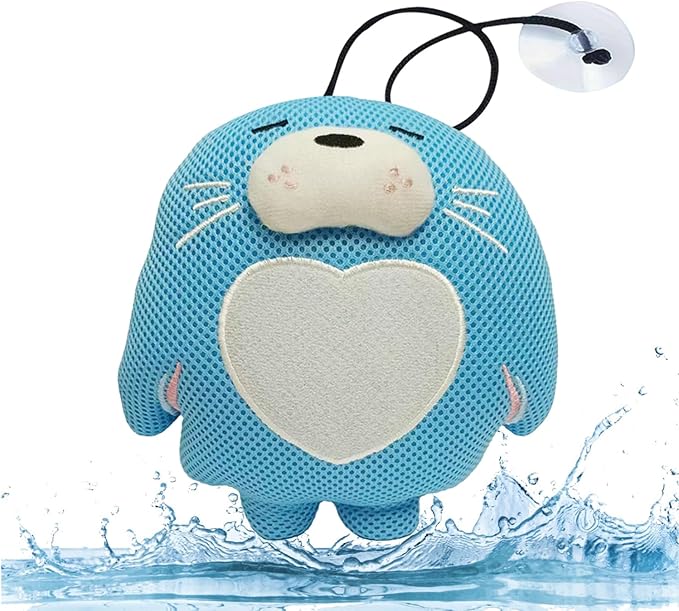 Hot Tub Scum Absorber - Sea Lion Hot Tub Floating Sponge - Scum Remover - Reusable Hot Tub Scum and Oil Absorbing Sponge to Keep Water Clean - Sky Blue