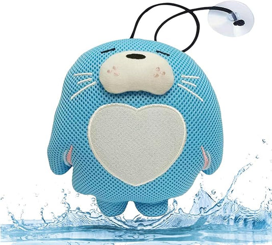 Hot Tub Scum Absorber - Sea Lion Hot Tub Floating Sponge - Scum Remover - Reusable Hot Tub Scum and Oil Absorbing Sponge to Keep Water Clean - Sky Blue