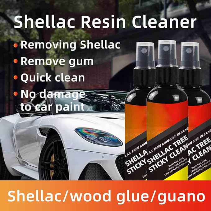 Cars Tree Sap Cleaner – 100ml Bird Dropping Remover Spray | Auto Exterior Detailing Solution, Resin AND Sticker resSidue Dissolver for Paint Glass Bumpers Vehicle Care