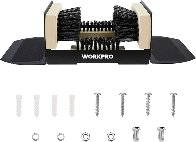 WORKPRO Boot Brush Scraper Outdoor, Shoe Cleaner Brush, Boot Scrubber, Heavy Duty Boot Cleaning Brush, Extra Wide