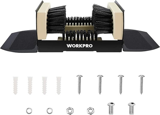 WORKPRO Boot Brush Scraper Outdoor, Shoe Cleaner Brush, Boot Scrubber, Heavy Duty Boot Cleaning Brush, Extra Wide
