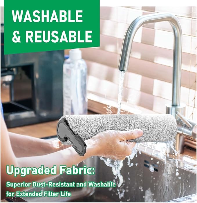 Floor ONE Stretch S6 Roller Brush Replacement and Vacuum Filter Kit Compatible with Tineco Stretch S6 /Switch S6 Cordless Wet Dry Vacuum Replacement Parts,2 Roller Brushes,2 Filters,1 Cleaner Brush