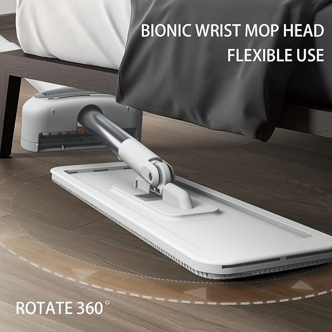 Wet Dry Flat Mop for Hardwood Floor Cleaning, with 6 Replaceable Washable Pads, 360° Swivel Hardwood Floor Cleaner for Home Kitchen Tile & Laminate Floors
