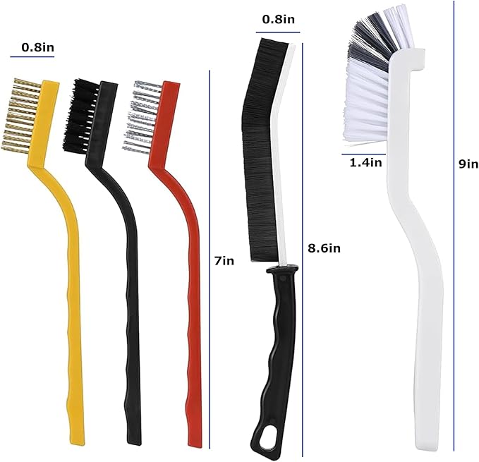 Crevice Cleaning Brush 12Pcs, Hard Bristle Deep Cleaning Brushes Supplies for Household use, Kitchen, Bathroom, Corner, Grout, Sink, Cup, Teapot, Bottle, Blender