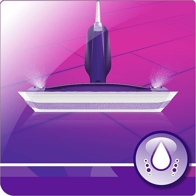 Swiffer WetJet Floor Spray Mop, Starter Kit, Includes: 1 WetJet, 5 Pads, 1 Cleaning Solution & 4 Batteries