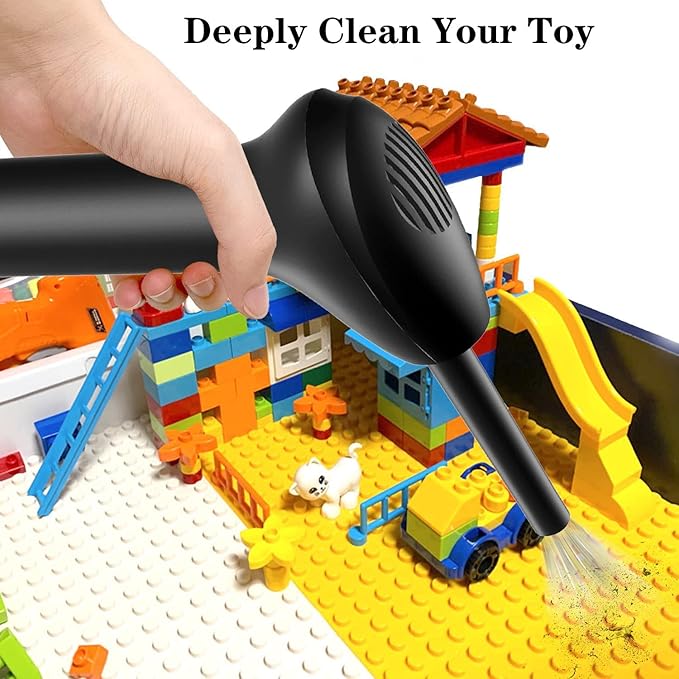 Cordless Air Duster, Electric Air Duster,Air Blower Replaces Compressed Air Cans for Cleaning Computer,Keyboard, Car, Pet House,2500mAh Rechargeable Battery,Fast Charging,Powerful 45000 RPM