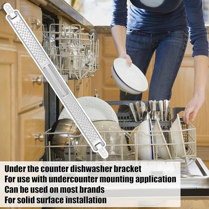 W10426979 "24 Inch" Dishwasher Mounting Bracket Kit for Granite and Quartz Countertops Compatible with Whirlpool KitchenAid Maytag Mounting Bracket W10426979 AP5607641 AH3632890 EA3632890 PS3632890