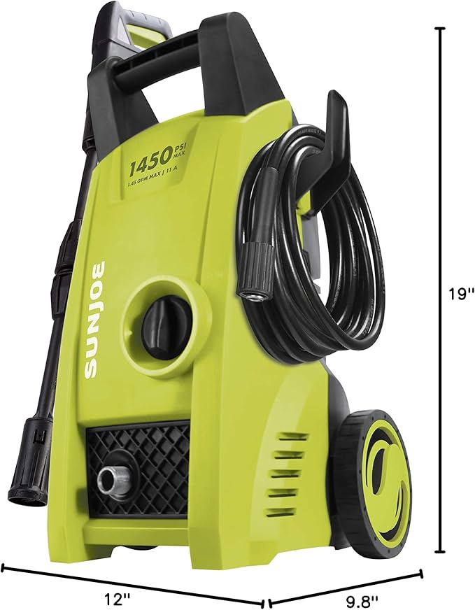 Sun Joe SPX1000 11-Amp Electric Pressure Power Washer, 1600 PSI (PWMA Certified), 1.1 GPM