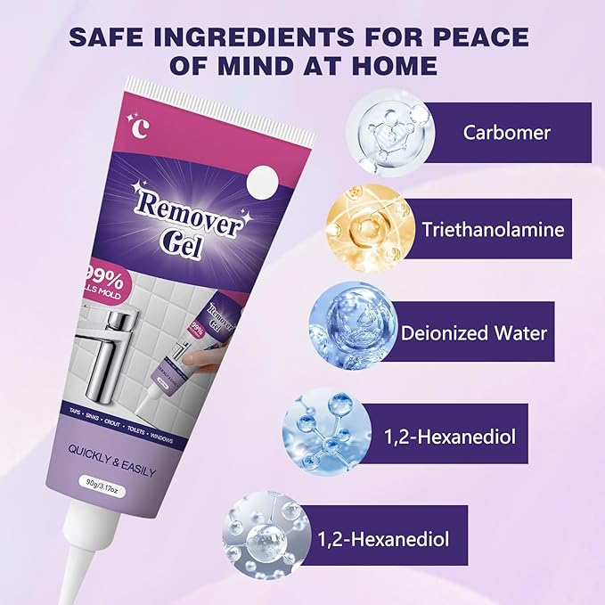 2Pcs Cleaning Remover Gel, Powerful Household Cleaning Gel, Suitable for Bathroom and Kitchen Tile Gaps, Multi-Surface Remover Gel, Safe Formula That Does Not Damage Surface