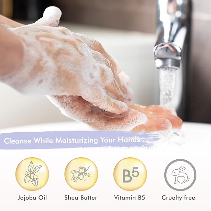ROMIIE ZOI Liquid Hand Soap Gift Set, 750ml Refill+236ml Liquid Soap, Cruelty-Free, Moisturizing Formula with Essential Oils, For Sensitive Skin, Lavender Rosemary Scent, For Kitchen & Bathroom