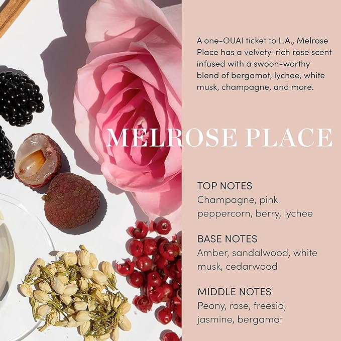 OUAI Body Cleanser, Melrose Place - Foaming Body Wash with Jojoba Oil and Rosehip Oil to Hydrate, Nurture, Balance and Soften Skin - Paraben, Phthalate and Sulfate Free Skin Care Products (10 Fl Oz)