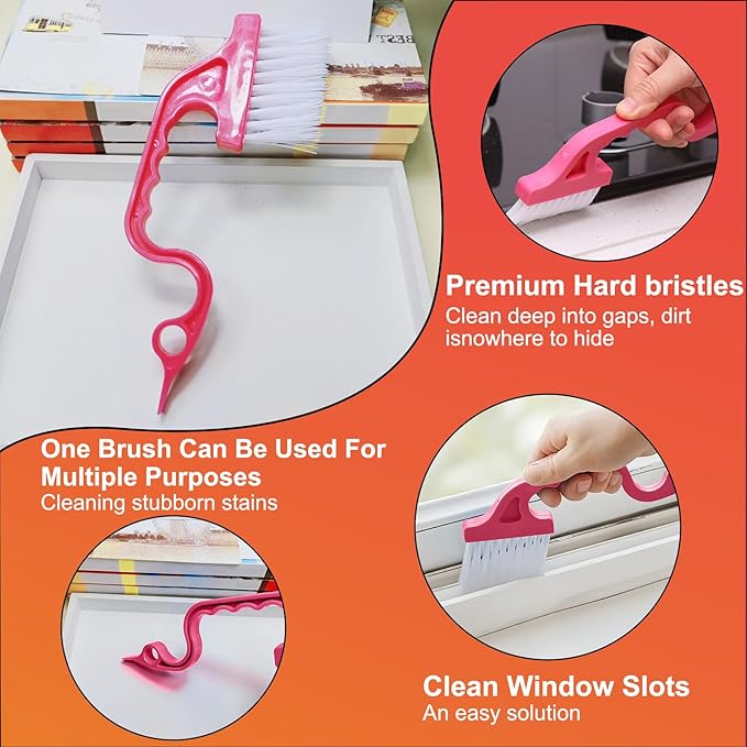 4 Pcs Small Dustpan and Brush Set, Mini Hand Broom and Dustpan Cleaning Tool for Cars, Desk, Keyboard, Countertop, Cat, Dog and Other Pets