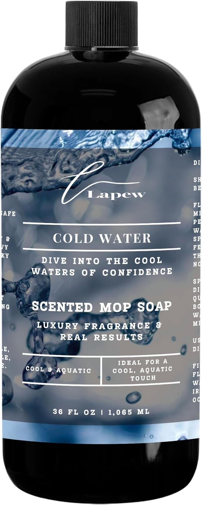 Luxury Floor Cleaner, Scented Mop Soap Concentrate | Hard Floor Cleaner for Tile, Vinyl, Laminate, LVP & Sealed Hardwood | Low-Foam, Streak-Free | 36 oz | Cold Water