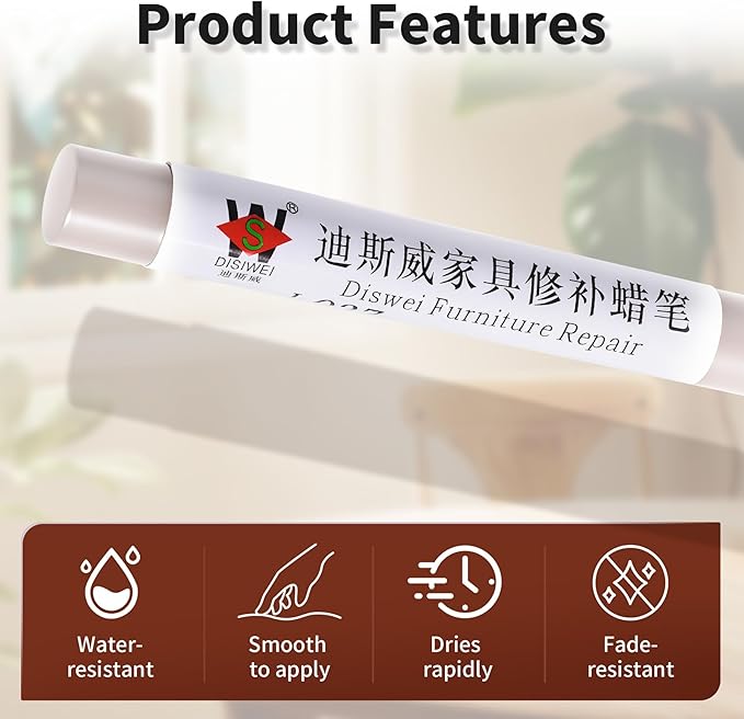 Wood Filler Sticks Tianshan Cedar Furniture Scratch Repair Crayons Wood Floor Repair Wax Filler Sticks Furniture Repair Wax Crayons for Wooden Furniture, Floors, Cabinets & Tables