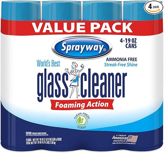 Sprayway Glass Cleaner - 4/19oz cans