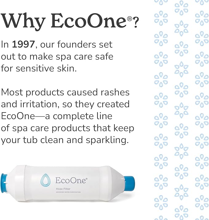EcoOne Spa Monthly | Gentle All-Natural Spa Treatment | Conditioning Hot Tub, Pool, & Spa Cleaner | Above, In-Ground, or Inflatable Hot Tub Cleaner Stabilizes pH & Alkalinity, 8 Oz, (1-Pack)
