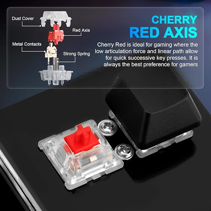 Ecarke Black 2-Key OSU Hot Swap Game Keyboards USB Wired RGB Mechanical Keypad,Autonomous Programming Macro with Software Switches