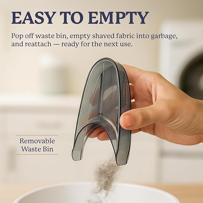 Farberware Lint Remover Fabric Shaver – Battery Operated Lint Shaver with Triple Blades for Clothes, Sweater Shaver to Remove Fuzz, Lint Balls, Pilling for Clothing, Couch, Furniture (Beige, Large)