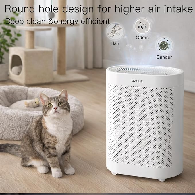 True HEPA Air Purifier GL-FS32 | 4-Stage Filtration System, Ultra-Quiet Operation, and Air Quality Sensor | Ideal for Large Rooms, Bedrooms, and Offices