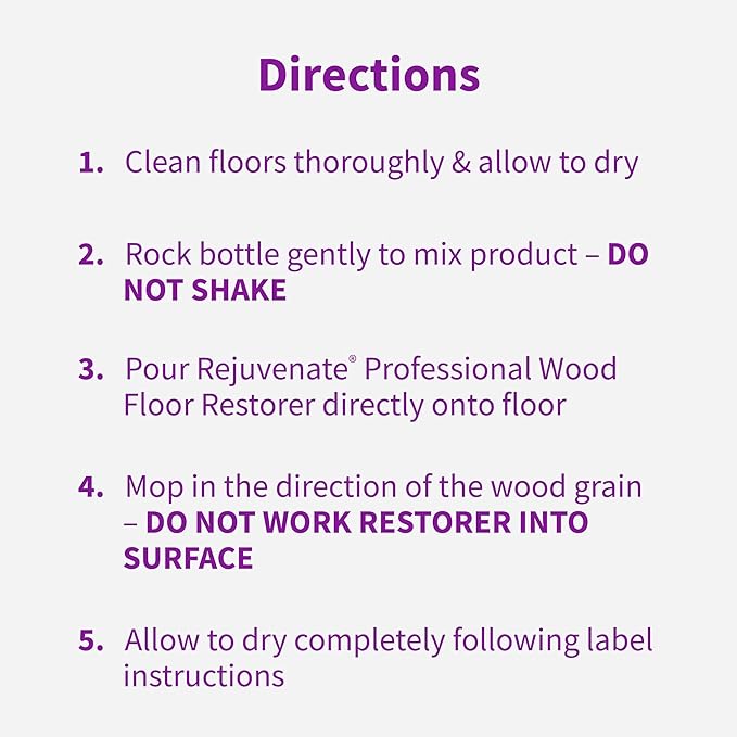 Rejuvenate Professional Wood Floor Restorer Fills Scratches, Shines And Protects Wood Flooring For A High Gloss Shine, 1 Gallon, 2 Pack