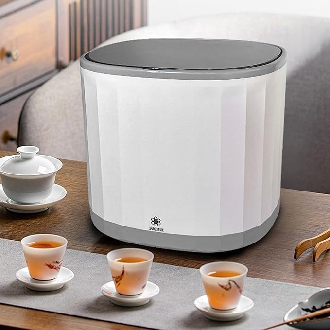 Compact Mini Dishwasher 4L, Fully Automatic Portable, USB Rechargeable, 360° Omni Directional, Suitable for Home Use, Dish and Tea Cup Washing Machine