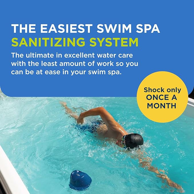 FROG @Ease Replacement SmartChlor Cartridges for use with Swim Spa FROG @Ease Floating System - Swim Spa Sanitizer System Supports Less Chlorine Use - 3 Pack + 4 Maintain