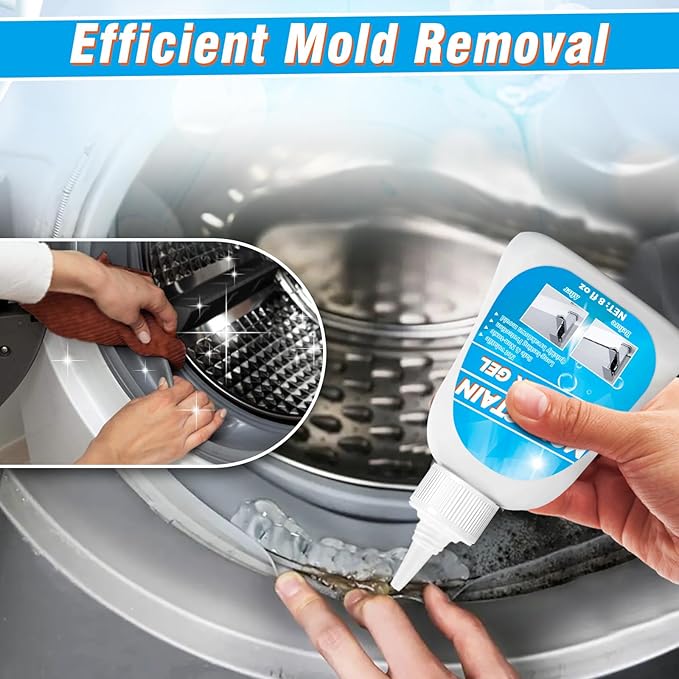 HouseMold Stain Remover Gel, Heavy Duty Washing Machine Cleaner, Effective Stain Cleaner, All-Purpose Cleaning Gel for Shower, Toilet, Bathroom, Washer, Kitchen Sink (8 Fl Oz)