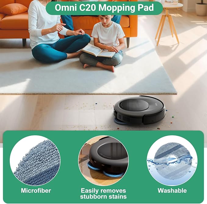 Replacement Kit for Eufy Robot Vacuum Omni C20 – Includes: 2 Main Brushes, 4 Filters, 6 Mopping Pad, 6 Side Brushes, 6 Dust Bags, 6 Scented Tablets, 1 Cleaning Brush & 1 Screwdriver