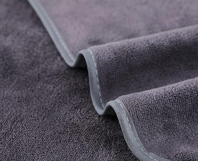 Microfiber Gym Towels Bigger Size Super Soft for Exercise Fitness, Sports, Workout, 380-GSM 15-Inch x 31-Inch Quick-Drying Towels (9 Pack, 3Grey+3Blue+3Purple)