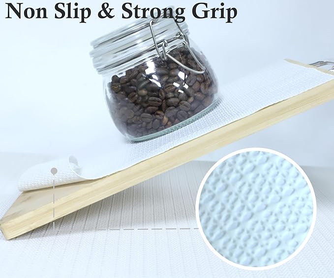 Shelf Liners for Kitchen Cabinets 18 Inch Wide X 20 Ft Non Adhesive Cabinet Drawer Liner Non Slip Water Oil-Proof Strong Grip Pantry Refrigerator Shelves Bathroom Drawer Mat Cupboard Closet Liner