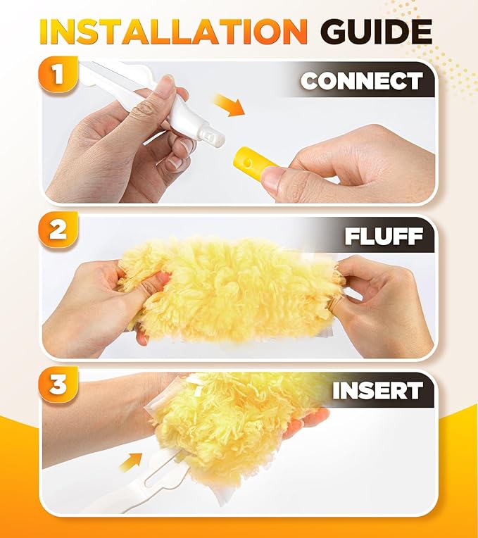 60 Count Heavy Duty Duster Refills for Swiffer, Multisurface 360° Larger Size Dusters with 4X Microfibers, Unscented Disposable Dusters for Cleaning Home, Blinds, Fans, Corners (Only Duster)