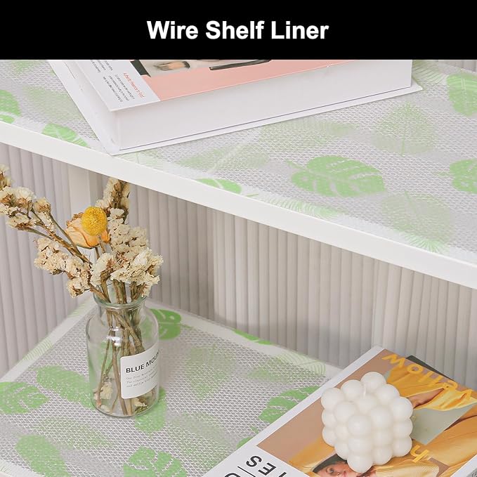 Cooyes Shelf Liner – Premium Non-Adhesive Cabinet & Drawer Liner for Kitchen – Waterproof Shelf Paper with Modern Pattern – Durable EVA Cabinet Mat – Easy to Cut （12" W x 360" L）