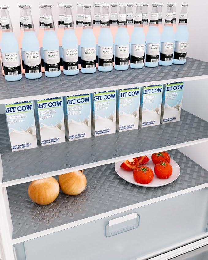 Shelf and Drawer Liner for Kitchen Cabinet, Non-Adhesive 18in x 120in Waterproof Contact Paper Refrigerator Liners Thickened Durable EVA Material Non Slip Mat for Dresser Cupboard Pantry Protector